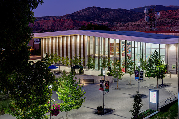Eileen and Allen Anes Studio Theatre with the Red Mountains
