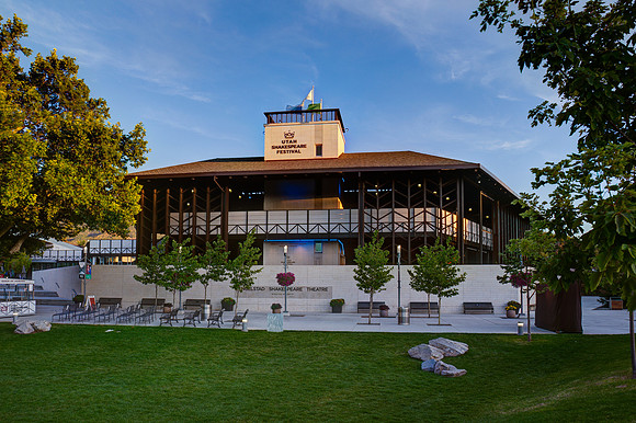 Engelstad Shakespeare Theatre in the Evening
