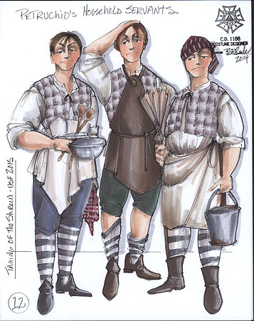 Sketch 12 Petruchio servants